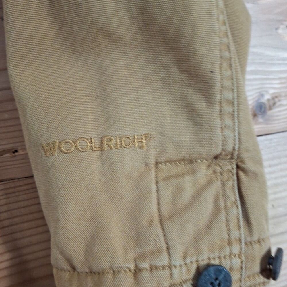 Vintage Woolrich Field Chore Coat Barn Jacket Leather Collar Canvas Large Womens - Picture 2 of 8
